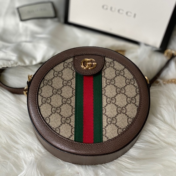 SOLD AUTHENTIC MINI OPHIDIA GG SUPREME ROUND BAG - Picture 4 of 8